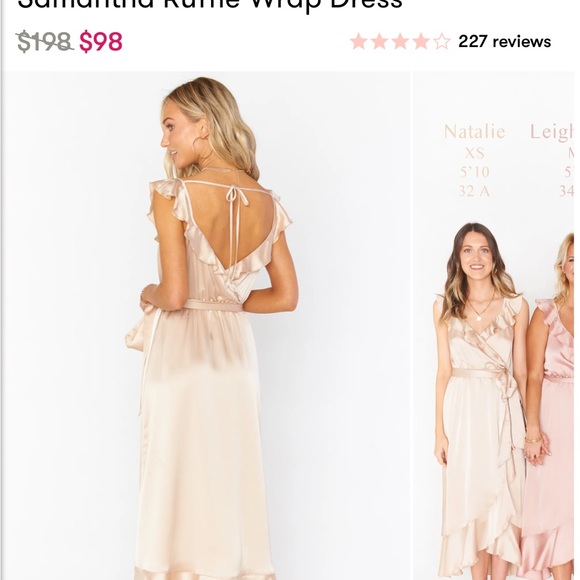 NWT show me your mumu Samantha ruffle bridesmaid dress size medium - Picture 5 of 8